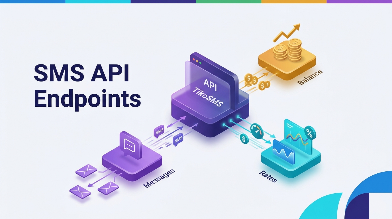 TikoSMS API endpoint map for messages, balance, and rates